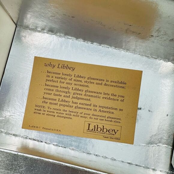 7 Vintage 60s Libbey Frosted Gold Autumn Leaves High Ball Water Glasses NIB MCM - Picture 9 of 14